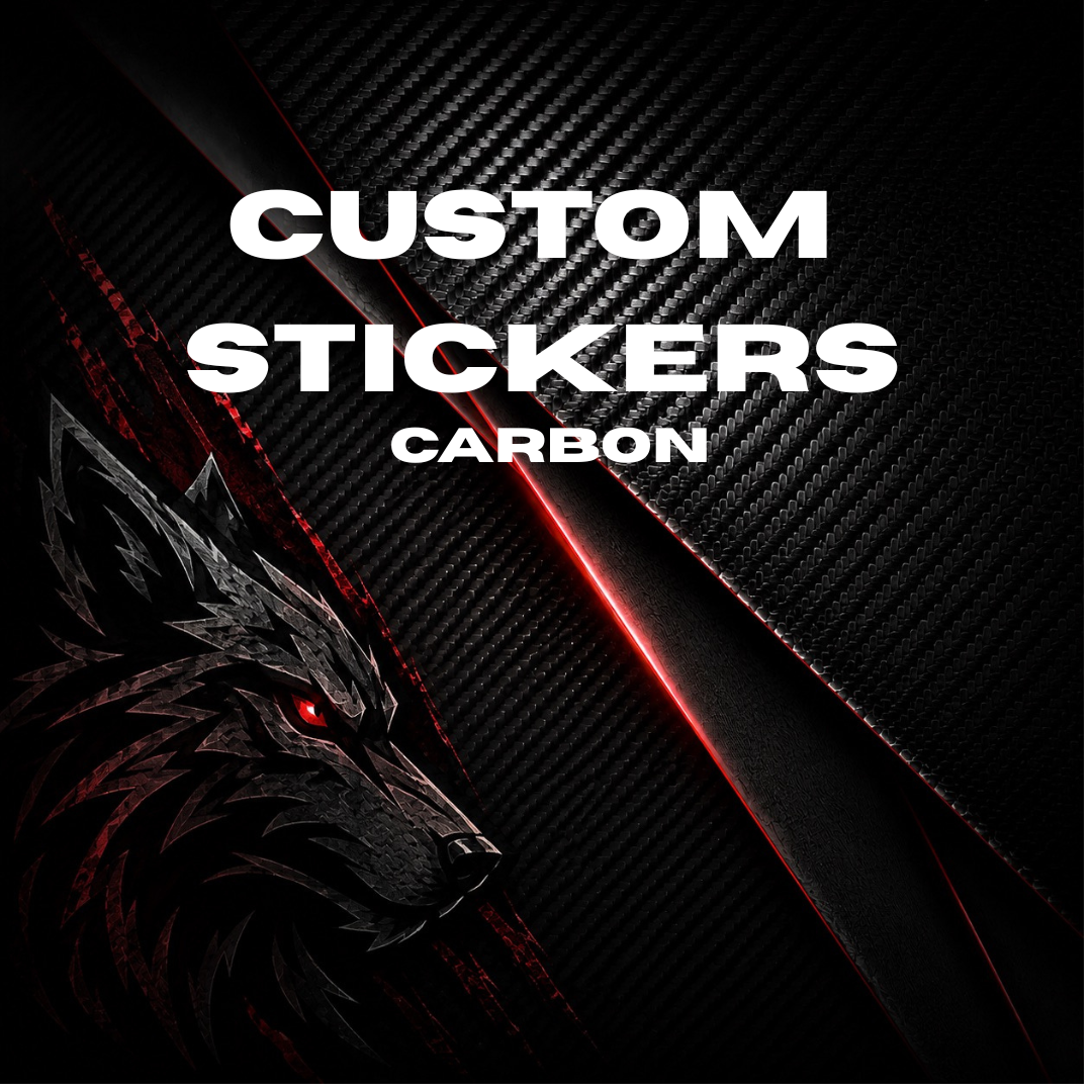 Custom Carbon Vinyl Cut Stickers