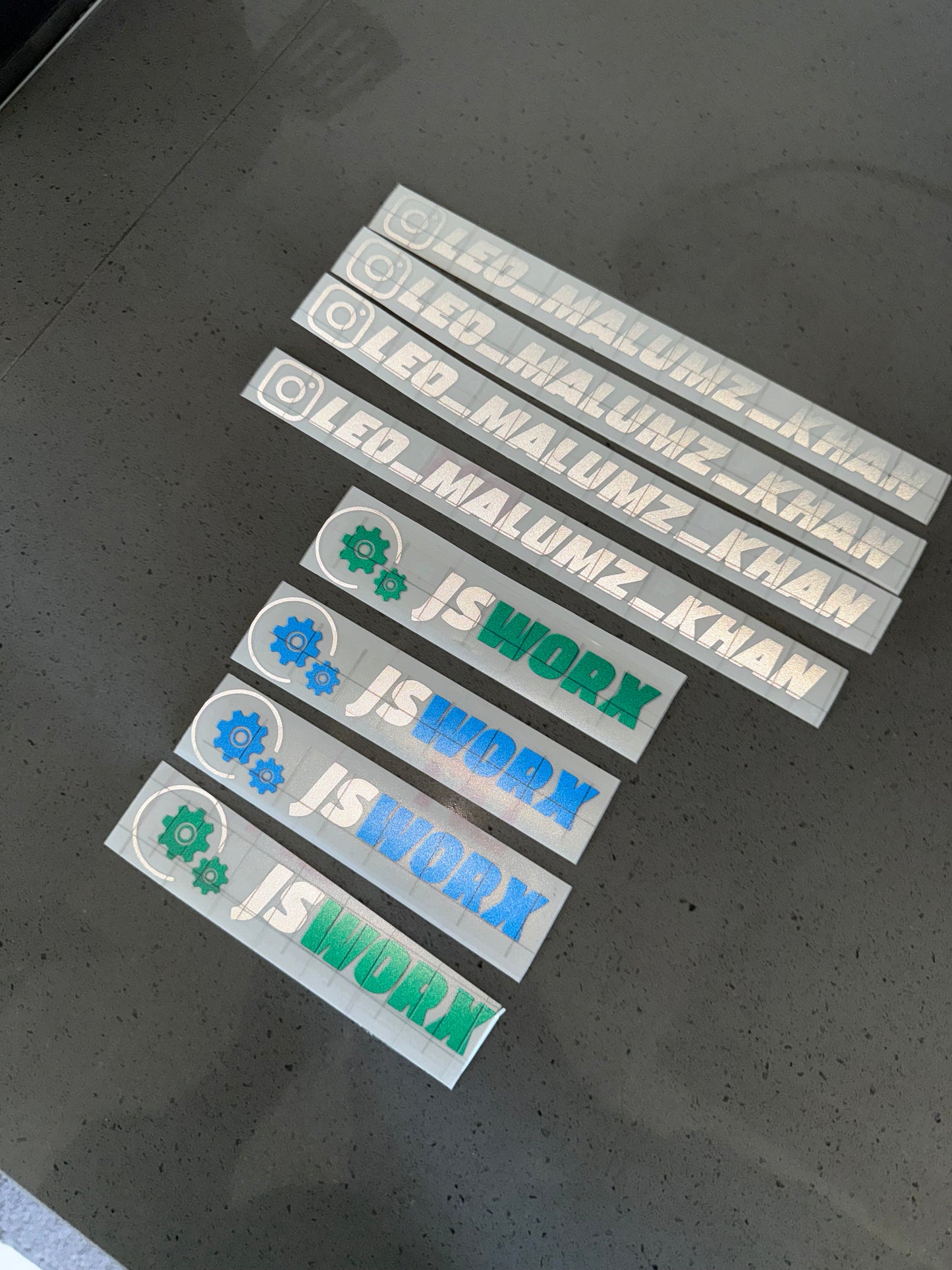 Custom Reflective Vinyl Cut Stickers