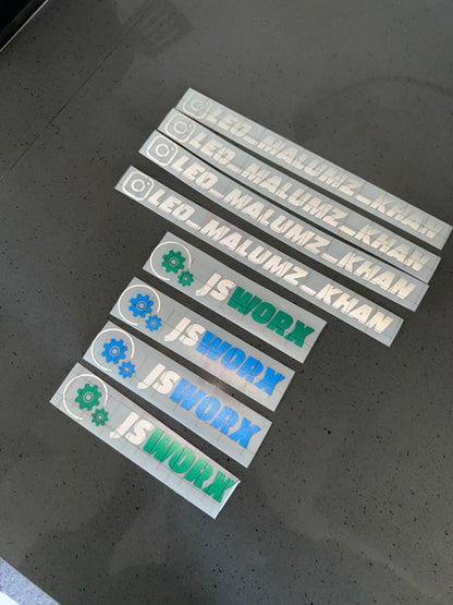 Custom Reflective Vinyl Cut Stickers